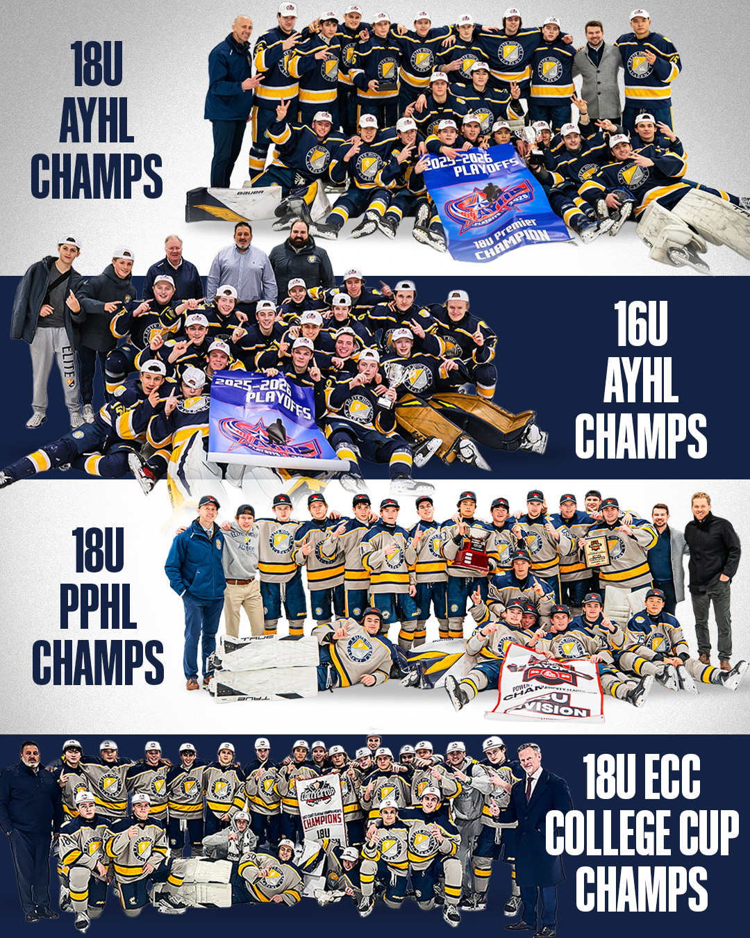 Elite Hockey Academy 16U and 18U Teams Capture Multiple Championships featured image